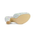 thumbnail image 5 of BLISSFUL STEP Women's Shoes Platform Sandals Floral Chunky Heels Slides Sandals Mint Green 10, 5 of 7