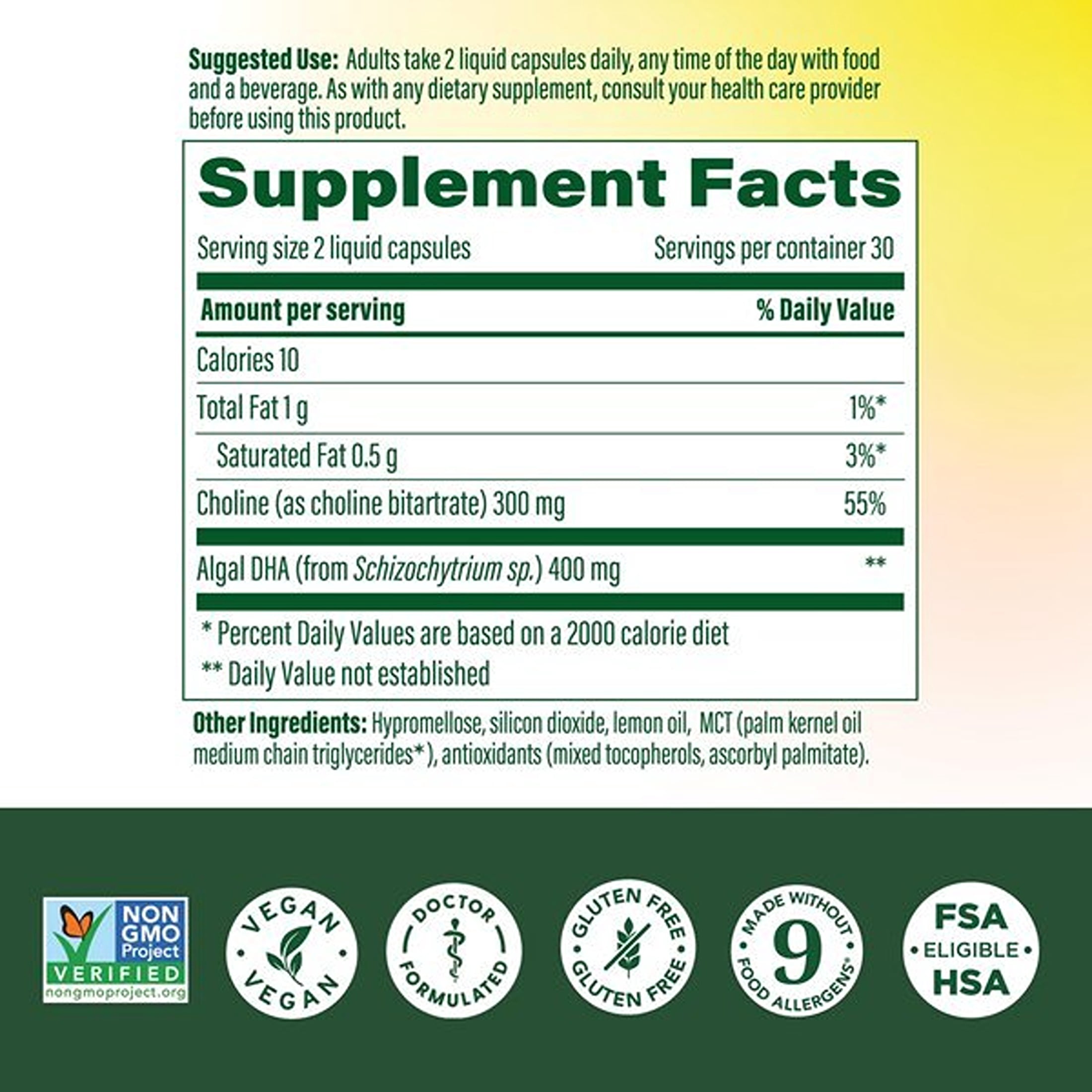 MegaFood Baby & Me 2 Prenatal Vitamins for Women, DHA & Choline Supplements, Liquid DHA and Choline for Baby's Brain and Eye Development During Pregnancy, Vegan, 60 Capsules (30 Servings)