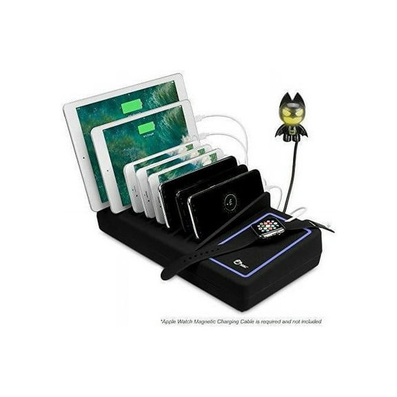 SIIG 10-Port USB Charging Station with Ambient Light Deck