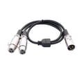 thumbnail image 1 of Cable de audio Irfora Cable XLR 1 macho a 2 hembra Cable de cañón Cable de audio de micrófono para amplificador y consola de sonido 50 cm (negro) Irfora Cable de audio, 1 of 5