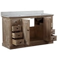 thumbnail image 4 of 60" Solid Recycled Fir Double Sink Vanity With Arctic Pearl Quartz Marble Top-No Faucet, 4 of 5