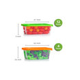 thumbnail image 3 of Plas Glas Plastic Reusable Stackable Food Storage Container Set 42 Count, 3 of 9