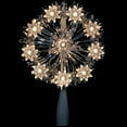 thumbnail image 3 of Northlight 7" Silver Pre-Lit Snowflake Starburst Christmas Tree Topper - Clear Lights, 3 of 4