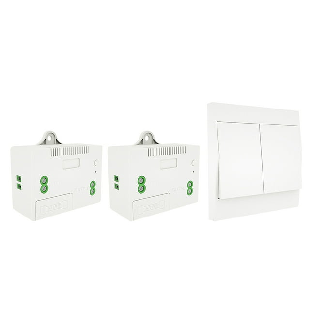 Kit de Lumière Sans Fil 110-230V Switch et Récepteur, Switch Auto-Alimenté, Télécommande, Luminaire
