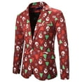 thumbnail image 3 of Xmyrz Fall Jackets For Men 2025 Refreshing Christmas Print Comfortable Leisure Suit Jacket Long Sleeve Men'S Coats Outerwear Jacket, 3 of 4