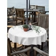 thumbnail image 2 of Outdoor Tablecloth with Umbrella Hole for Patio/Picnic/Party/Camping, Green Eucalyptus Waterproof Table Cloth Round Cover Washable, Weeping Botanical Leaf Watercolor (Dia 54"), 2 of 8