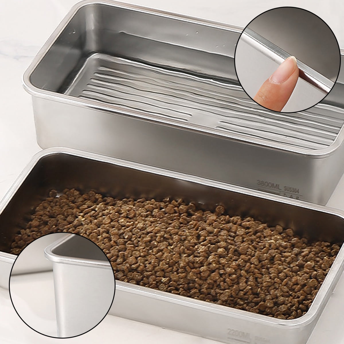Stainless Steel Dog Bowls, Dog Water Bowls, And Dog Food Bowls For Large Dogs, Outdoor Large Dog Water Bowls For Large Dogs-Style1