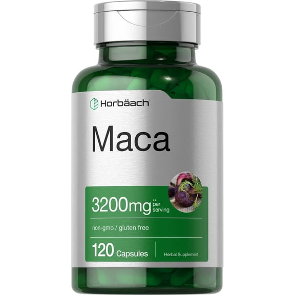 Maca Root | 4800mg | 120 Capsules | For Men and Women | by Horbaach