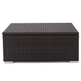 thumbnail image 4 of GDF Studio Avianna Outdoor Wicker Ottoman with Cushion, Multibrown, Beige, 4 of 9