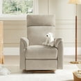 thumbnail image 3 of Spruce & Spring 270° Swivel Power Recliner with Nightlight for Nursery and Living Room, Khaki, 3 of 14