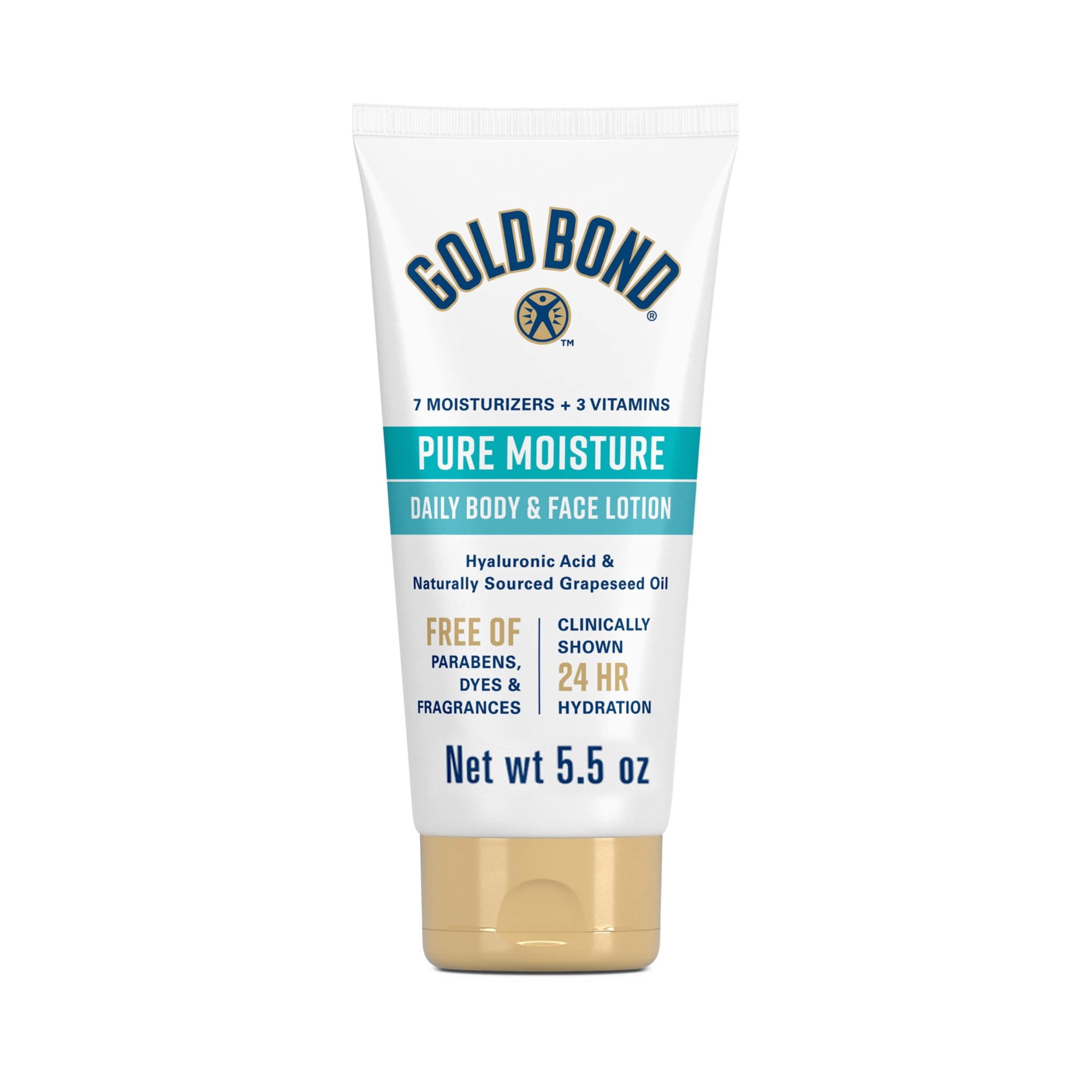 Gold Bond Pure Moisture Lotion, 5.5 oz., Ultra-Lightweight Daily Body and Face Lotion