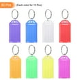 thumbnail image 3 of Plastic Key Tag, 80 Pack Key Identifiers with Split Ring Labels Window 58x28mm, 8 Assorted Colors, 3 of 6