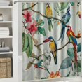 thumbnail image 6 of Orinice  Tropical Bird Shower Curtain for Bathroom Parrot Toucan Leaves Summer Decorative Bath CurtainPolyester Fabric Waterproof Bathroom Curtain with 12 Hooks 69x72, 6 of 7