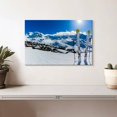 thumbnail image 2 of Elephant Stock Sunny Day Winter Skiing Wall Art - Horizontal Canvas Wall Art - Living Room Wall Decor - Sports Canvas - Gray And Teal Decor - 12" x 8", 2 of 8