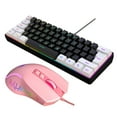 thumbnail image 1 of Labymos HXSJ V700BW+X100 RGB Backlit Gaming Keyboard and 7-Color LED Mouse Combo with Adjustable DPI up to 3600, Ergonomic Design, Plug & Play for PC Gaming and Office Use, 1 of 7