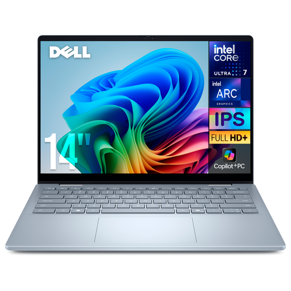 Laptop AI PC DELL Plus LDB04250 Intel Core Ultra 7 256V 16GB LPDDR5X 1TB SSD Pantalla 14" Touch IPS FHD+ Copilot+ PC NPU 47 TOPS Windows 11 Teclado Ingles