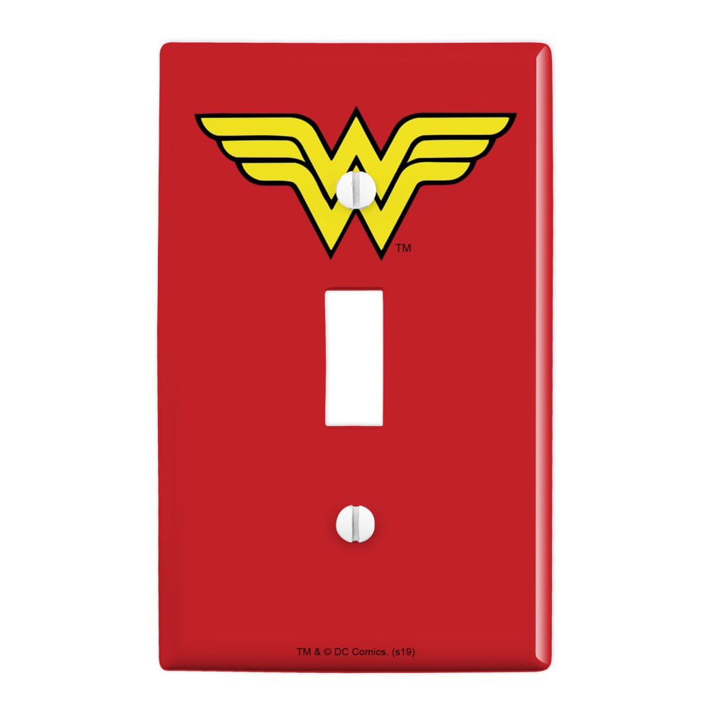 Superman & Wonder Woman Light Switch Duplex Outlet wall Cover Plate Home decor 