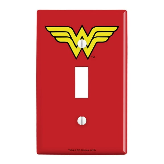 Wonder Woman Classic Logo Plastic Wall Decor Toggle Light Switch Plate Cover