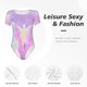 thumbnail image 4 of Balery Purple Sparkling Butterfly Body de cuello redondo de manga corta para mujer Tops de manga corta Tops básicos-Small, 4 of 7