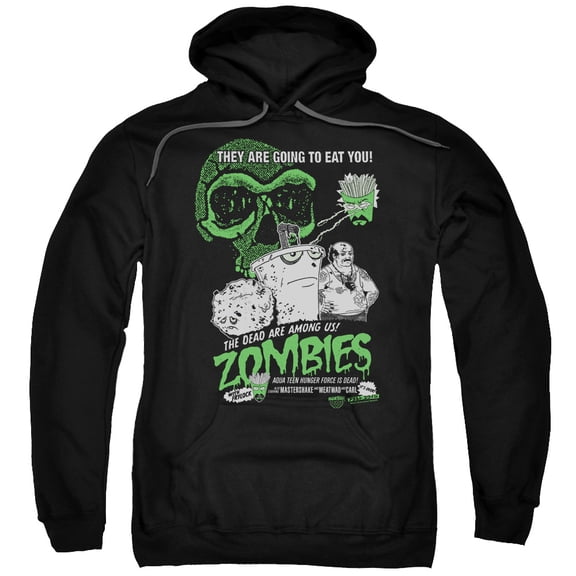 Aqua Teen Hunger Force Zombies Adult Pullover Hoodie Sweatshirt Black
