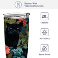 thumbnail image 4 of 20oz Stainless Steel Tumbler with Straw, Double Wall Insulated Travel Tumbler Black Panther in The Jungle, 4 of 7