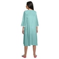 thumbnail image 4 of Moomaya Cotton Sleepwear For Ladies Printed Round Neck Button Placket Nightdress, 4 of 6
