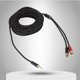 thumbnail image 5 of Cable ABS de 3,5 mm a 2 RCA, cable AV, cable de audio y vídeo para tableta, portátil, amplificador, TV, 10 m, 5 of 5
