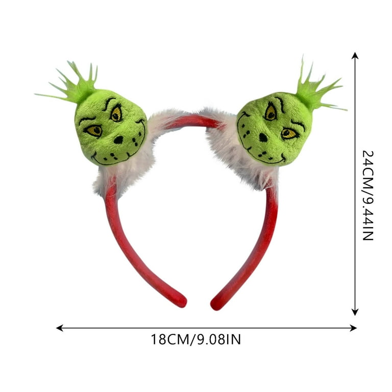 Podplug Grinch Christmas Decorations, Adult Kid Christmas Cosplay Antlers  Headband Headclip Accessories, A Best Christmas Gift