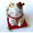thumbnail image 4 of Maneki neko Japanese Lucky cat Mino Ware Mike Brown Tabby Japan import, 4 of 4
