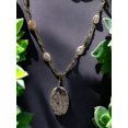 thumbnail image 3 of Painted Jasper and Gold Filigree Necklace | A Unique Statement Piece, 3 of 6