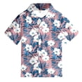 thumbnail image 3 of Kids Hawaiian Shirt Girls Short Sleeve Button up Shirt Boys Summer Beach Loose Shirts Boys Summer Clothes for Girls 8-9 Years, 3 of 3