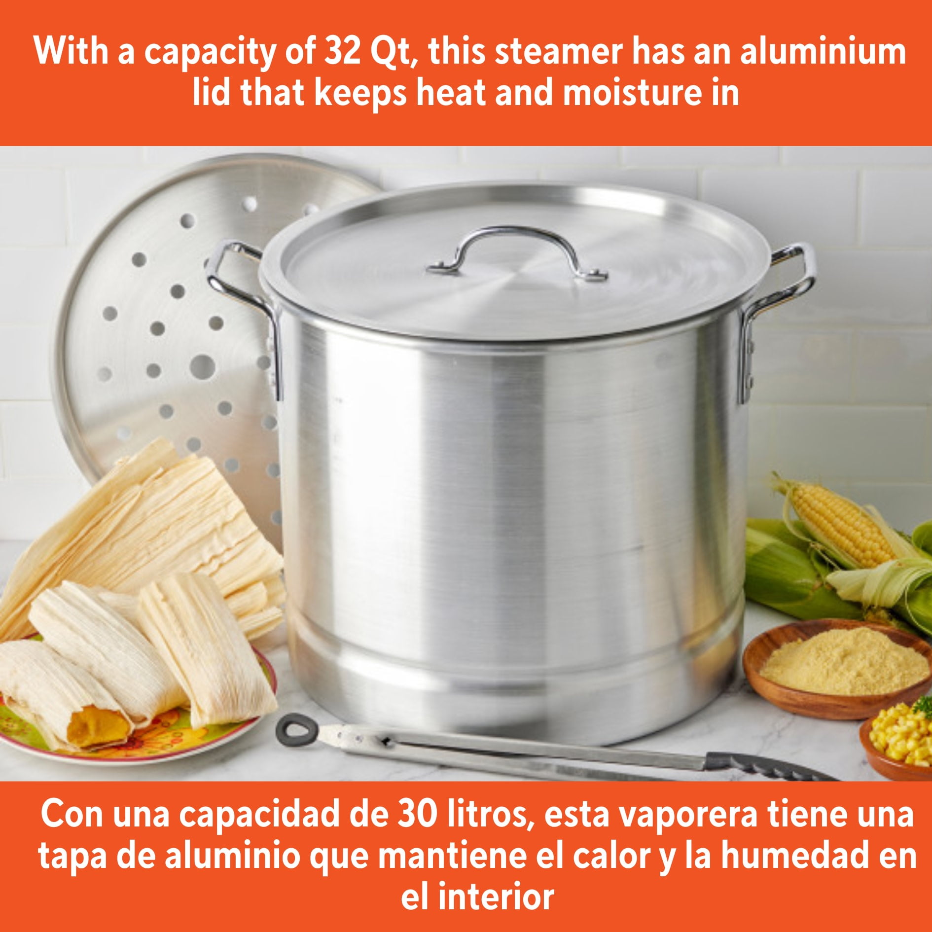 IMUSA 32qt Aluminum Steamer