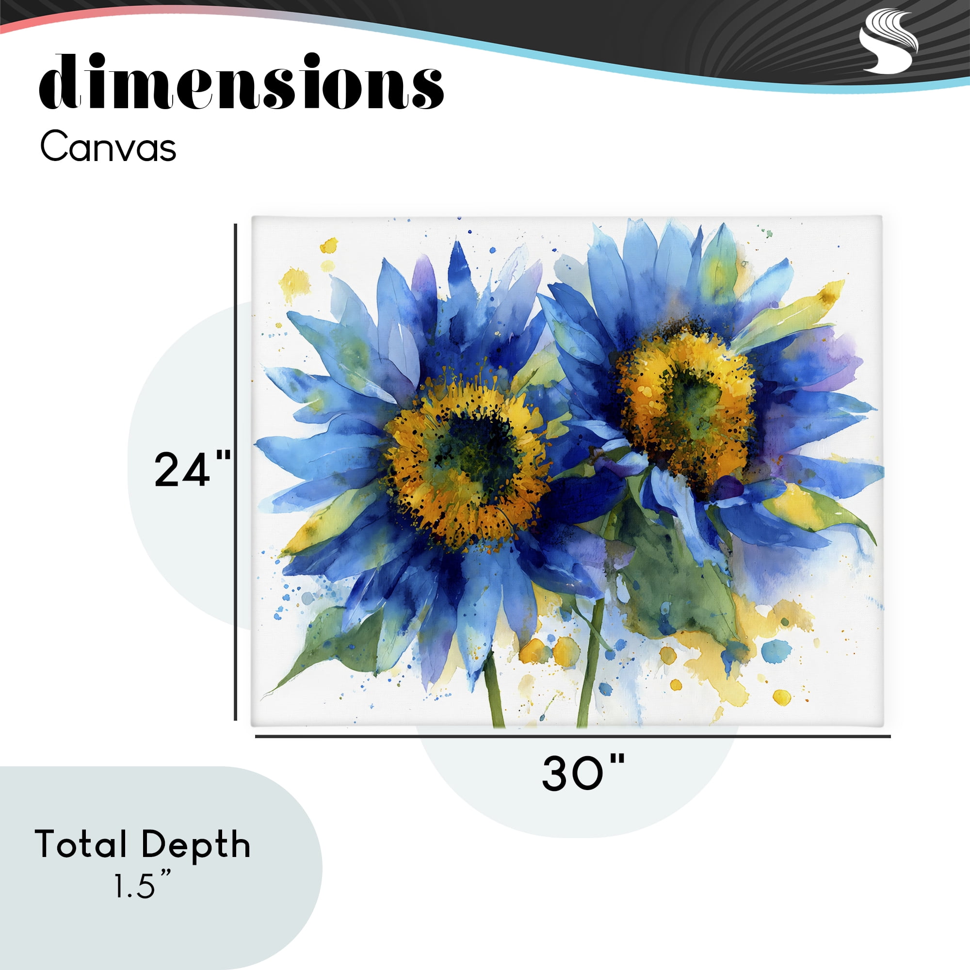Stupell Industries Blue Sunflowers Bouquet Canvas Wall Art, design by Franklyn Gregory