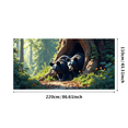 thumbnail image 3 of Forest Scene Banner with Two Bears and Giant Tree Party Decoration Background Backdrop Photography Props for Events Nature Themed Parties Wilderness Celebrations, 3 of 4