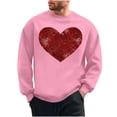 thumbnail image 1 of Tqyyweavej Sweat à Capuche pour Hommes Imprimé Saint-Valentin Décontracté Manches Longues Col Rond Chandails en Molleton de Base pour Hommes, Cadeaux de Noël pour Hommes, 1 of 6