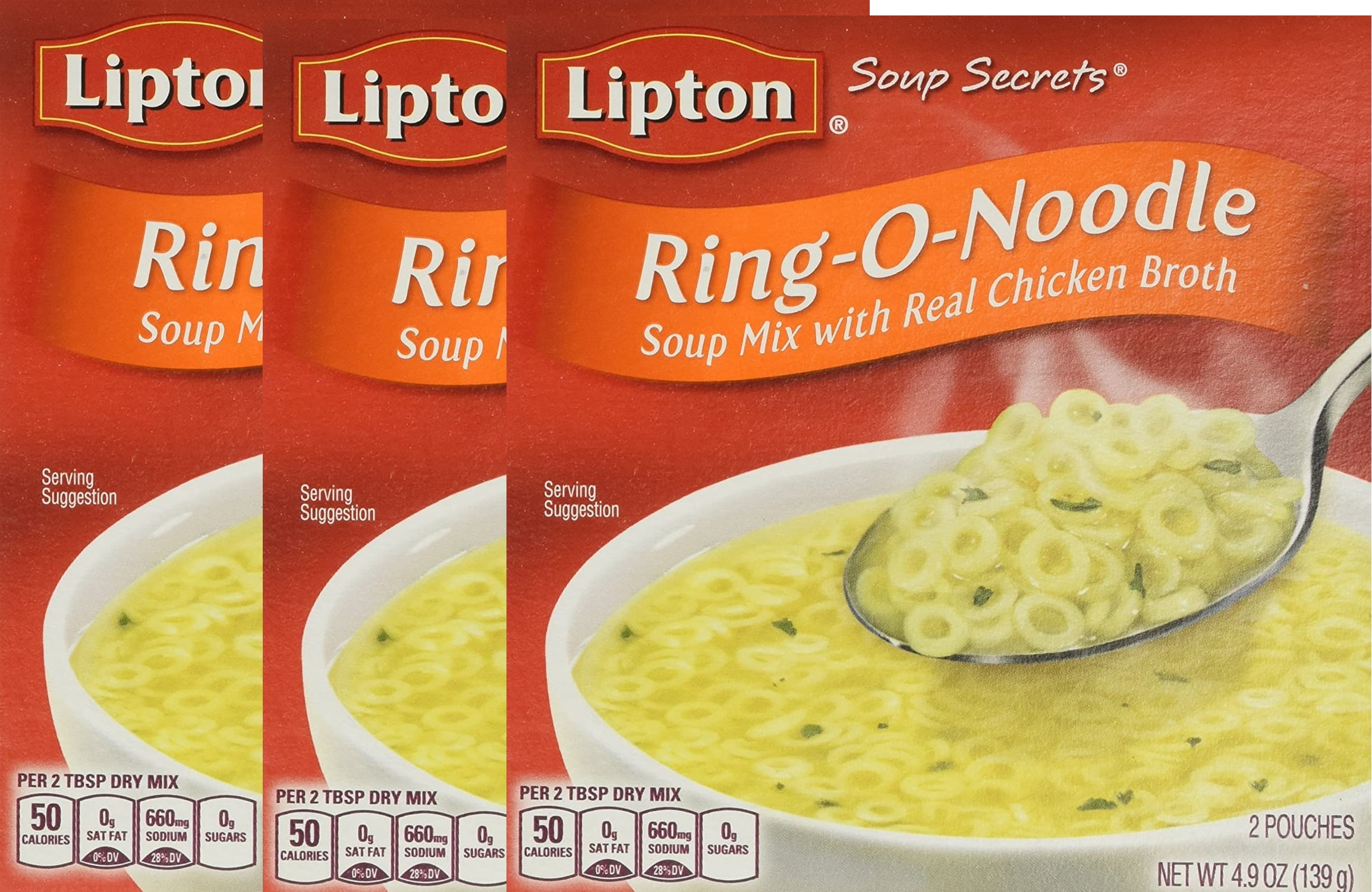 Lipton Soup Secrets Instant Soup Mix RingONoodle 4.9 oz (Pack of 3
