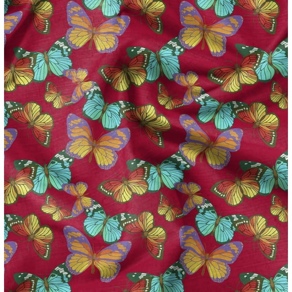 Soimoi Soimoi Heavyweight Cotton Canvas Fabric Material- 56 Inch Wide, Red- Animal Print, Ideal For Making Durable Tote Bags, Backpacks, Upholstery, Cushions, Tents, Furniture Covers, 1 Yard-aY1Z