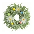 thumbnail image 2 of Easter Wreaths for Front Door,17.72inch Spring Summer Artificial Greenery Wreath with Pastel Egg & Magnolia for Indoor Outdoor Farmhouse Home Wall Window Table Porch Door Festival Decor, 2 of 8