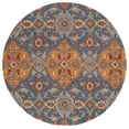 thumbnail image 2 of Safavieh Heritage Reanna Oriental Wool Area Rug, Navy/Gold, 6' x 6' Round, 2 of 11