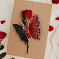 thumbnail image 6 of hulanddfd Valentines Day Wall Decor - Red and Black Butterflies Wall Stickers Removable Shiny Butterflies Decals for Windows Refrigerator Bedroom Bathroom Home Wedding Party Decor, 6 of 7