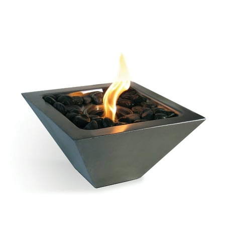 

Anywhere Fireplace Empire Indoor/Outdoor Fireplace with Polished Black Rocks