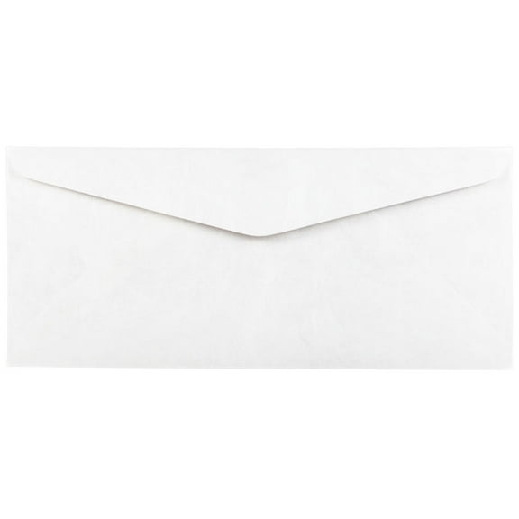 JAM Paper No. 10 Business Tyvek Tear-Proof Envelopes, 4 1/8 x 9 1/2, White, 50/Pack