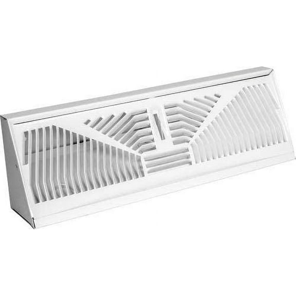 American Metal 3018W18 18" White Perimeter Baseboard Duct Diffuser - Quantity of 4