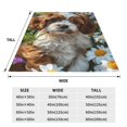 Animal and flower feature Flannel blanket is suitable for covering