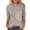 White, variant on YFNNUP Plus Size 3/4 Sleeve Shirt for Womens Print Crew Neck Tops Casual Loose Fit T Shirts Breathable Vacation Blouse Blue XXL