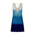 thumbnail image 4 of Ftwytp Women's Summer Casual Sleeveless Dresses V Neck Lace Tank Dress Loose Flowy Stripe Printed Sundress with Pockets Women's Printed Lace Sleeveless Pocket V-Neck Dress, 4 of 5