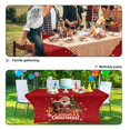 thumbnail image 5 of TSOVTHRID Santa Claus Dachshund Dog Print Table Covers for 6 Foot Tables, Washable Table Cloth Wrinkle Resistant Stretch Tablecloths Rectangle 6ft for Wedding, Banquets, Parties Christmas Decor, 5 of 7