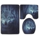 thumbnail image 1 of ABPHQTO Arte Lobo Juego de alfombras de baño de 3 piezas Alfombra de baño Alfombra de contorno y tapa de inodoro ABPHQTO  Cont-CHAPPLE-18614, 1 of 2