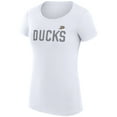 thumbnail image 2 of Women's G-III 4Her by Carl Banks White Anaheim Ducks Super-Slim Fit Lightweight Dot Print Team T-Shirt, 2 of 3