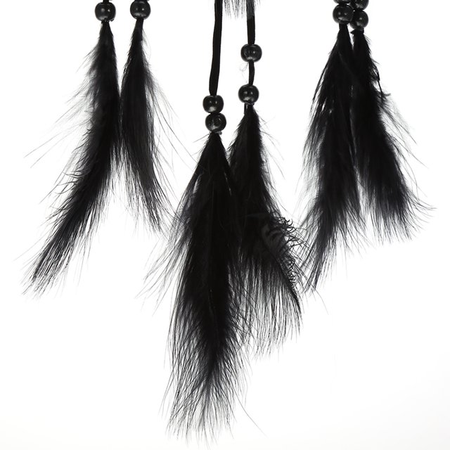 ANGGREK 1 Pieza Hecha a Mano Grande Colgante Colgante Sala de Estar Mal de Ojo Sueño Atrapasueños para Niños Pequeño Regalo Artesanal Negro Decoración del Hogar Negro